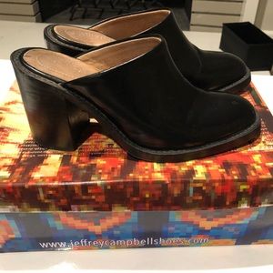 Jeffrey Campbell Black Mules - Deepika